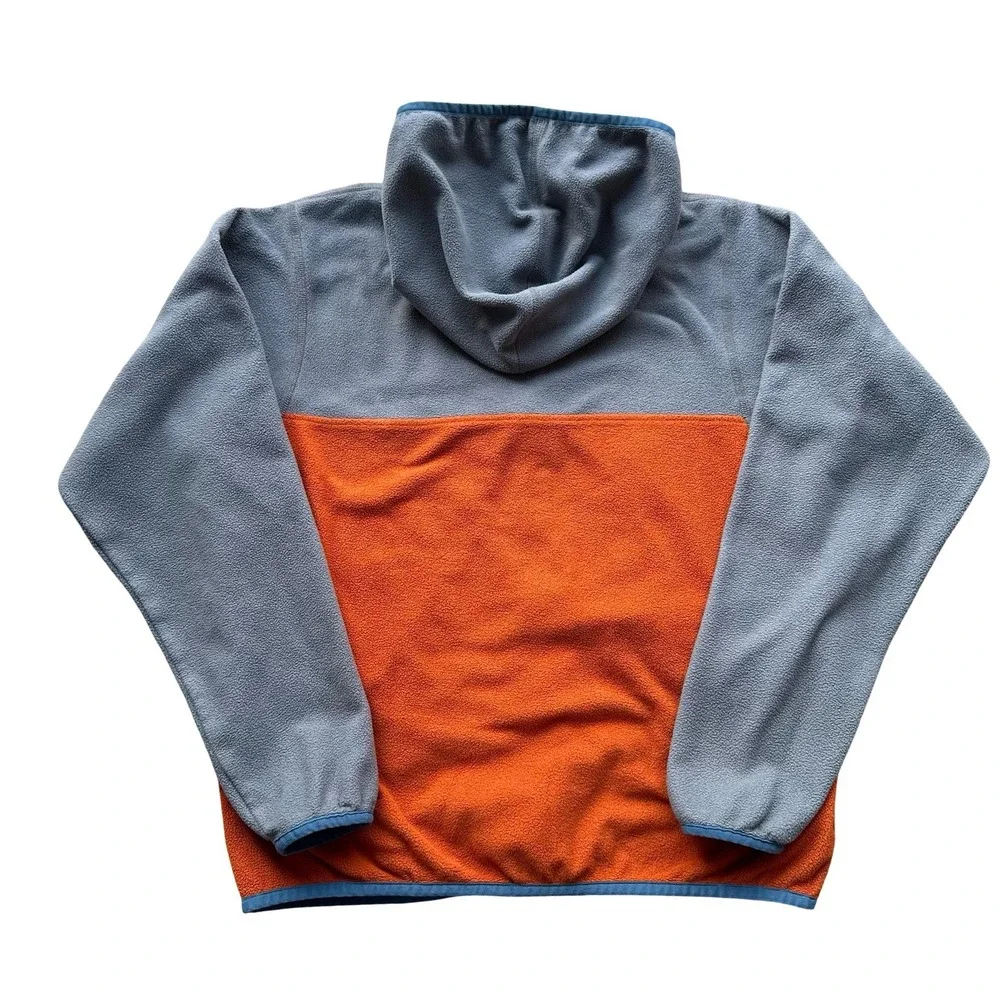 Patagonia Blue Orange Soft Fleece Hooded Full Zip Micro D Snap-T Jacket Size 14